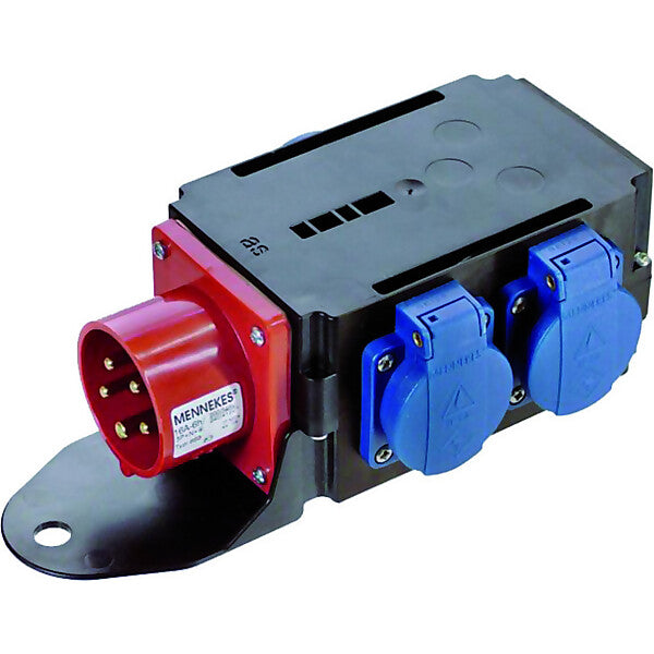 BACHMANN CEE-Adapter 1xSt.16A 400V 3xSchu 349.028
